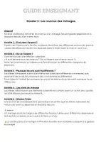 Aperçu - Préparation de séquence / Séquence complète - FES sources de revenus cycle 3 CM1 - Page 1