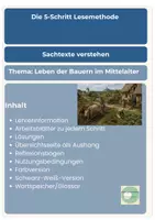 Vorschau - Unterrichtsreihen - 5 Schritt Lesemethode Mittelalter- Leben der Bauern differenziert Klasse 4-6 - Seite 2