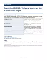 Vorschau - Klassenarbeiten - Revolution 1848/49 - Wolfgang Mommsen über Scheitern und Folgen | Klausur + EWH - Seite 3