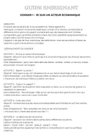 Aperçu - Préparation de séquence / Séquence complète - FES-dossier-1-acteur-economique-cycle 3 CM1 - Page 1