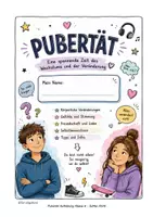 Vorschau - Arbeitsblätter - Geheft Aufklärung klasse 6 Pubertät Periode Menstruation - Deckblatt
