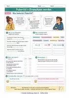 Vorschau - Arbeitsblätter - Geheft Aufklärung klasse 6 Pubertät Periode Menstruation - Seite 2