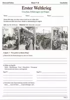 Vorschau - Arbeitsblätter - Erster Weltkrieg Basisscreening Klasse 9–10 - Deckblatt