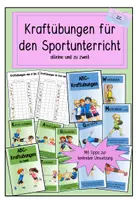 Vorschau - Arbeitsblätter - Kraftübungen / Fitness / Krafttraining- für den Sportunterricht - Deckblatt