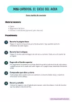 Vista previa - Hojas de trabajo - 💧 Mini lapbook: El ciclo del agua - página 1