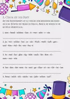 anteprima - Esercizi - SILVESTER Satzbau & Kreuzworträtsel FREEBIE - Pagina 1