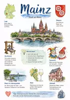 Vorschau - Arbeitsblätter - Lernplakat + Arbeitsblätter zum Thema "Mainz" + Lösung & MP3 + Mindmap + Infografik - Deckblatt