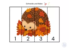 Vorschau - Arbeitsblätter - Schneiden und Kleben Herbst - Deckblatt