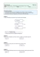 Vorschau - Arbeitsblätter - Mathematik: Grundrechenarten - Rechengesetze, Punkt vor Strich, Klammern (Empfehlung Gymnasium Klasse 5) - Deckblatt