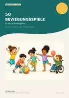 Vorschau - Spiele - 50 Bewegungsspiele für Kita & Kindergarten – Spielesammlung für Kinder von 3–6 Jahren - Deckblatt