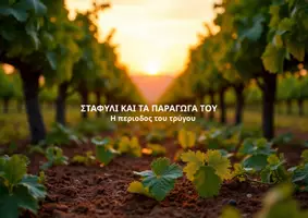 Προεπισκόπηση - Πλάνο μαθήματος / Υλικό για τον εκπαιδευτικό - Εποπτικό υλικό : Σταφύλι και τα παράγωγα του. - Εξώφυλλο