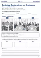 Vorschau - Arbeitsblätter - Bundestag Basisscreening Politik Klasse 9–10 - Deckblatt