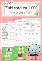 Vorschau - Arbeitsblätter - Orientierung im Zahlenraum bis 1000 - 3. Klasse - Mini Escape Room - Deckblatt