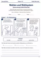 Vorschau - Arbeitsblätter - Wahlen und Wahlsystem Basisscreening Klasse 9–10 - Deckblatt