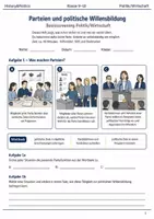 Vorschau - Arbeitsblätter - Parteien und Willensbildung Basisscreening Klasse 9–10 - Deckblatt