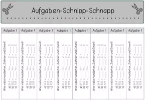 Vorschau - Arbeitsblätter - Aufgaben-Schnipp-Schnapp: Bündelungen und Stellenwerte - Seite 1