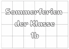 Vorschau - Arbeitsblätter - Gemeinschaftsbild Sommerferien der Klasse 1a bis 1e - Seite 1