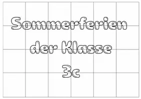 Vorschau - Arbeitsblätter - Gemeinschaftsbild Sommerferien 3a- 3e - Deckblatt