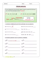 Vista previa - Hojas de trabajo - Calcular potencias: Ejercicios prácticos (Matemáticas) - Portada