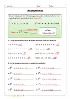 Vista previa - Hojas de trabajo - Calcular potencias: Ejercicios prácticos (Matemáticas) - página 2
