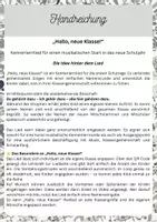 Vorschau - Anderer Materialtyp - Hallo, Neue Klasse! – Kennenlernlied zum Schulstart - individuell anpassbar - Seite 1
