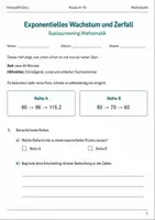 Vorschau - Arbeitsblätter - Mathematik Basisscreenings Klasse 9–10 Minibundle - Seite 1