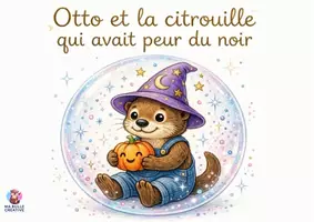 Aperçu - Affichage - Otto et la citrouille qui avait peur du noir - Kamishibai à imprimer en PDF - Page de couverture