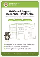 Vorschau - Arbeitsblätter - Mathe Klasse 3: Größen: Längen, Gewichte, Hohlmaße - Deckblatt