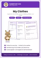 Vorschau - Arbeitsblätter - Englisch Klasse 3: My Clothes - Deckblatt