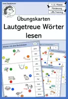 Vorschau - Fördermaterial/Inklusion - Lautgetreue Wörter lesen – Übungskarten für Leseanfänger | Klasse 1 & Förderung - Deckblatt