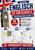 Vorschau - Stundenentwürfe - Englisch Wiederholung Klasse 5 | Fit für Klasse 6 | Übungsheft mit Lösungen - Deckblatt