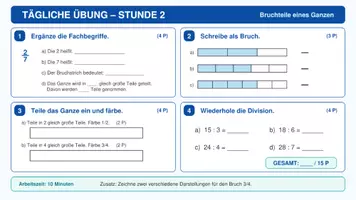 Vorschau - Arbeitsblätter - Tägliche Übungen Klasse 6 (erweiterbar) - Seite 2