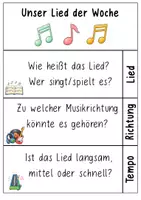 Vorschau - Anderer Materialtyp - Unser Lied der Woche | Musik hören, beschreiben & analysieren - Seite 1