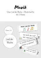 Vorschau - Anderer Materialtyp - Unser Lied der Woche | Musik hören, beschreiben & analysieren - Deckblatt