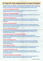 Vorschau - Anderer Materialtyp - 10 Tipps für mehr Gelassenheit im neuen Schuljahr - Deckblatt