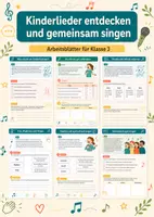Vorschau - Arbeitsblätter - Kinderlieder entdecken und gemeinsam singen – Musik, Klasse 3 - Deckblatt