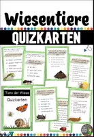 Vorschau - Arbeitsblätter - Wiesentiere - Quizkarten - Deckblatt