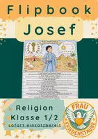 Vorschau - Arbeitsblätter - Josef und seine Brüder – Flipbook zum Ausmalen und Nacherzählen | Religion Grundschule Klasse 1/2 - Deckblatt