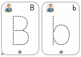 Vorschau - Arbeitsblätter - Buchstabe B b – Kneten, Muggelsteine legen & Nachspuren | Buchstaben lernen - Seite 2