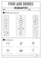 Vorschau - Test - FOOD & DRINKS - VOKABELTEST - Seite 1