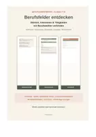 Vorschau - Unterrichtsreihen - Berufsfelder entdecken | Berufsorientierung & Praktikum | Klasse 7–10 - Deckblatt