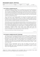Vorschau - Klassenarbeiten - Klassenarbeit Deutsch: Tucholsky „Ausgezeichnete Leute" – Glosse analysieren mit Lösungen | Klasse 9/10 RS BW - Seite 1
