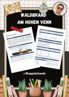 Vorschau - Arbeitsblätter - Aktuelle Stunde: Waldbrand am Hohen Venn - Deckblatt