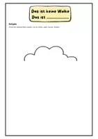 Vorschau - Arbeitsblätter - Das ist eine Wolke. Das ist ein ... - Zeichne weiter - Seite 1