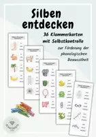 Vorschau - Spiele - Silben schwingen - 36 Klammerkarten mit Selbstkontrolle zur Förderung der phonologischen Bewusstheit - Deckblatt
