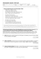 Vorschau - Arbeitsblätter - Klassenarbeit Deutsch: Klopstock „Die frühen Gräber" – Ode analysieren mit Lösungen | Klasse 9/10 RS BW - Seite 1