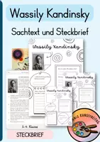 Vorschau - Arbeitsblätter - Wassily Kandinsky - Steckbrief und Sachtext - Deckblatt