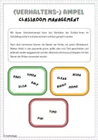 Vorschau - Poster - Classroom Management (Ampel, Verhalten, Ampelsystem) - Deckblatt