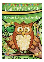 Vorschau - Mal- und Bastelvorlagen - Geburtstagskalender Eulenklasse - Seite 1