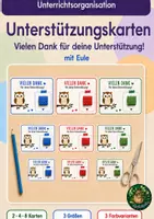 Vorschau - Mal- und Bastelvorlagen - Danke für deine Unterstützung – Klassentier Eule - Deckblatt